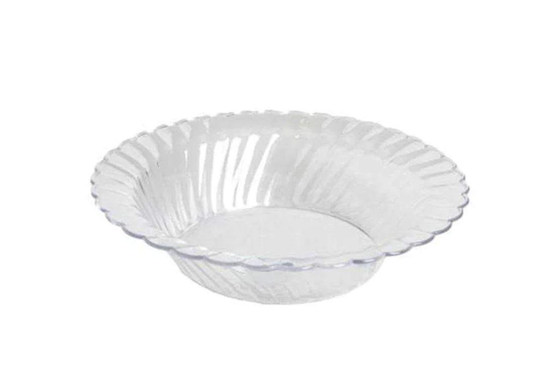12oz Clear Plastic Dessert Bowl with Wave Border , 10ct