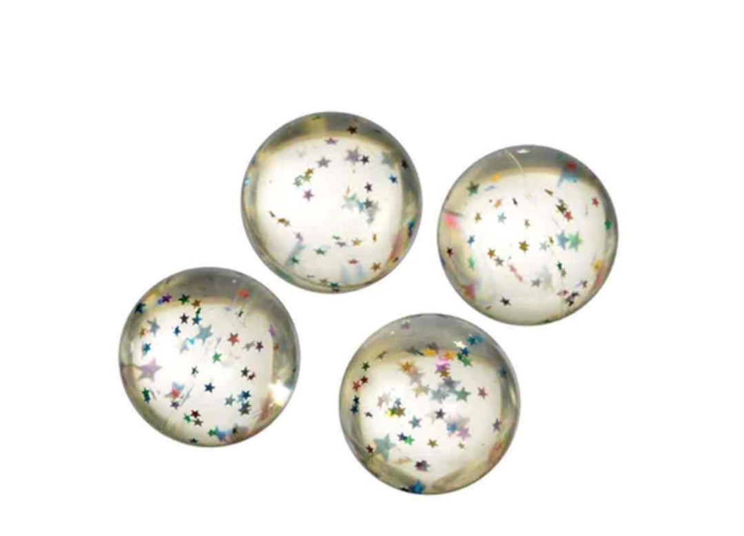 Transparent Glitter Star Bounce Balls Party Favors