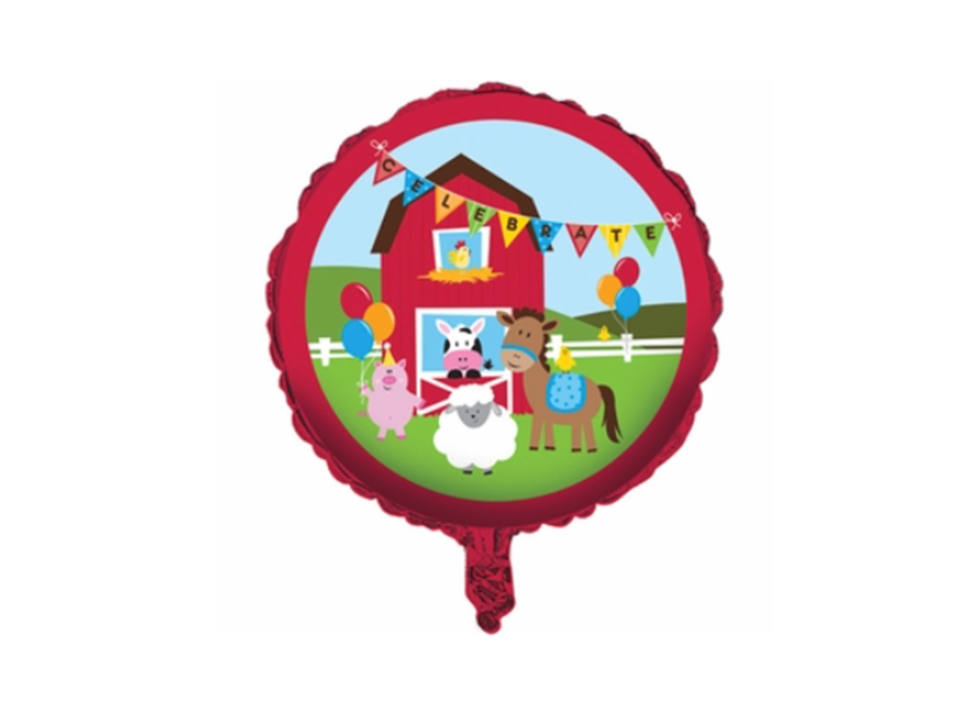 Festive Farm Foil Balloon, 1ct