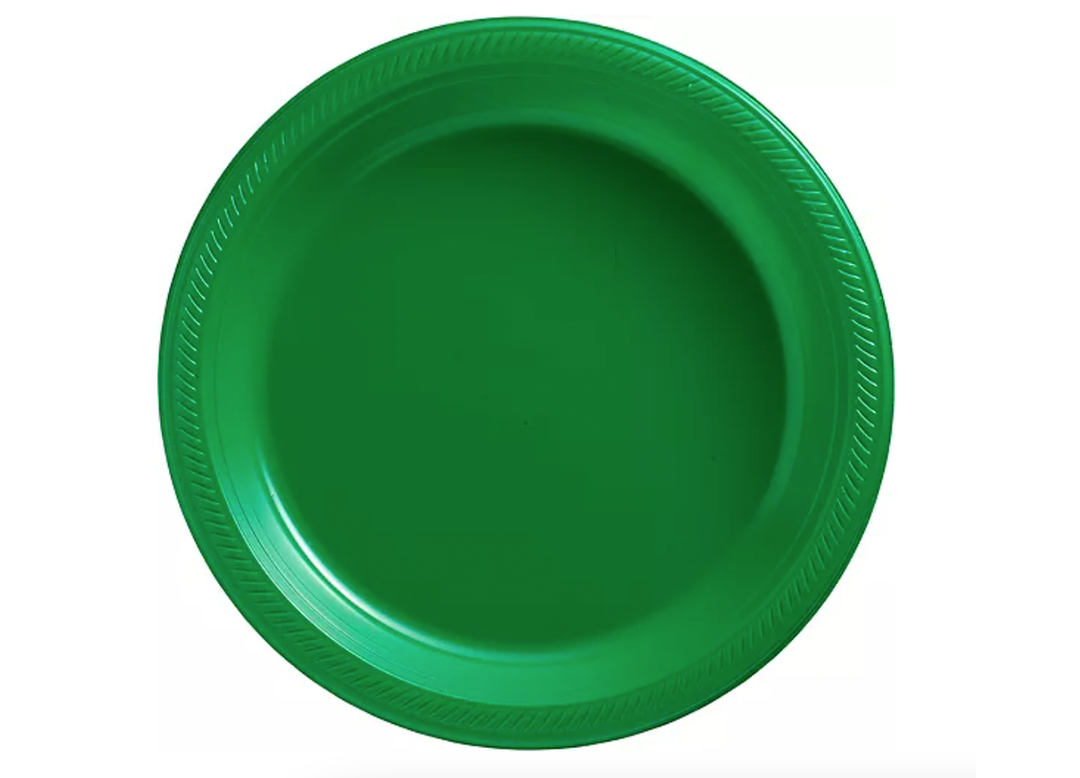 Green Dinner Plastic Plates