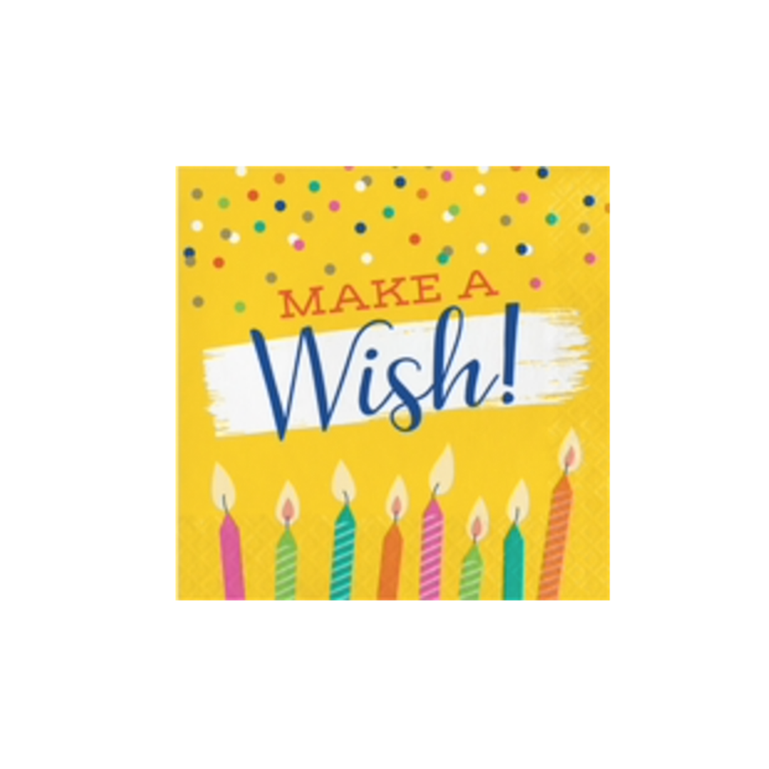 Generic Happy Birthday Paper Beverage Napkins, 5in, 16ct