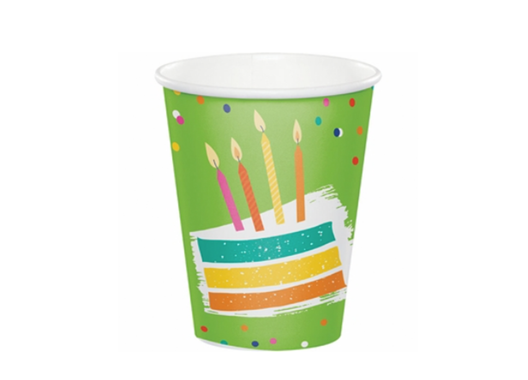 Generic Happy Birthday Cups, 8ct