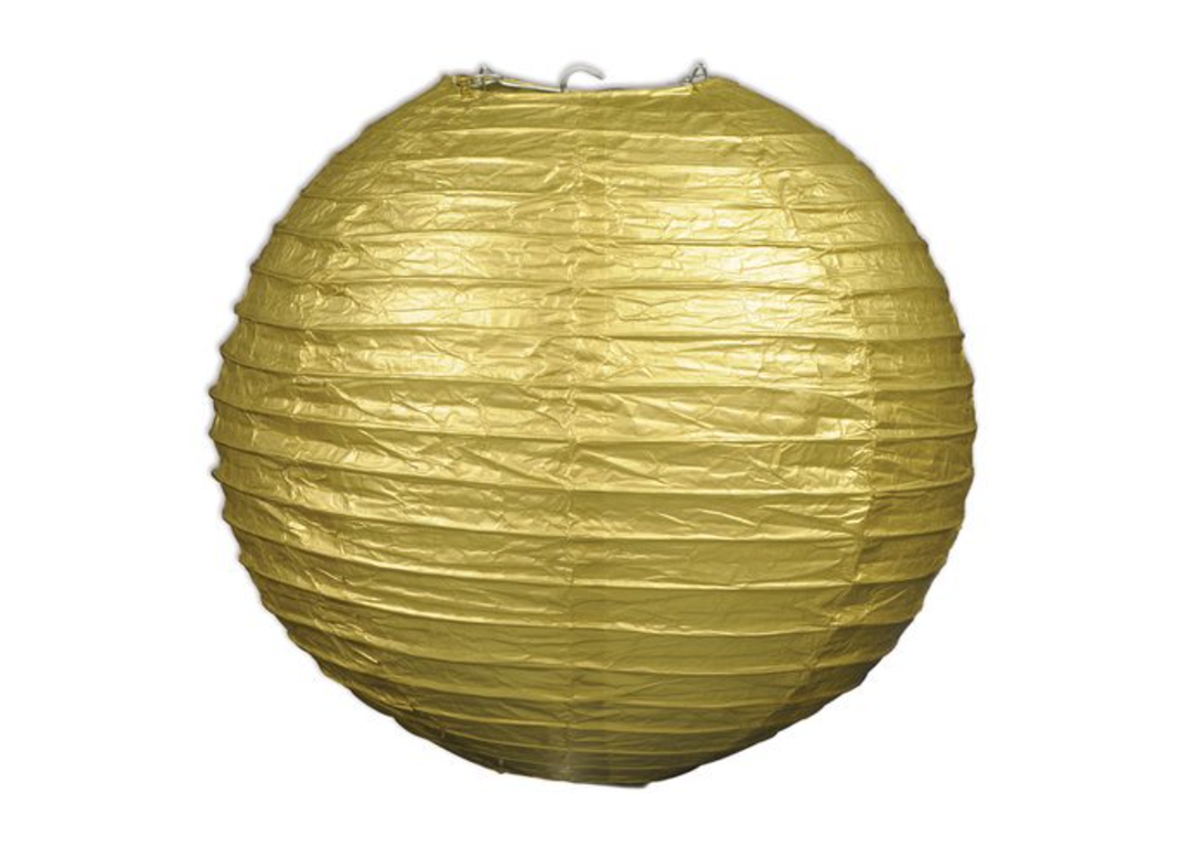 Gold Paper Lanterns 3ct