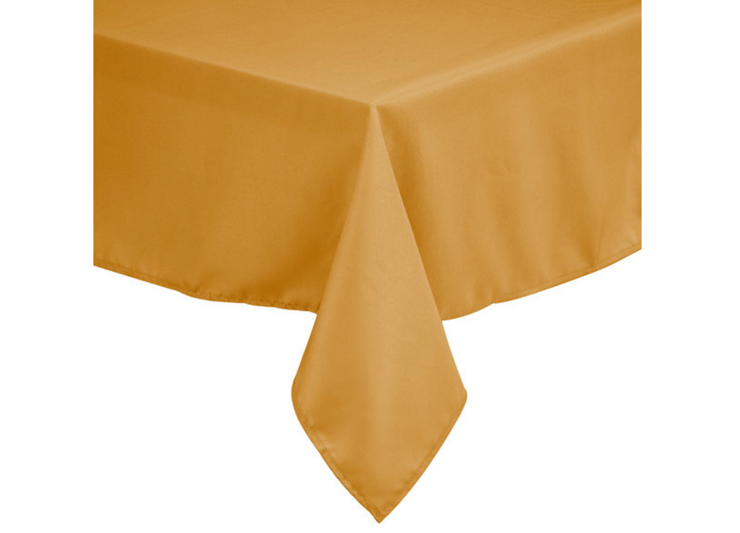 Rectangular Gold Polyester Cloth Table Cover