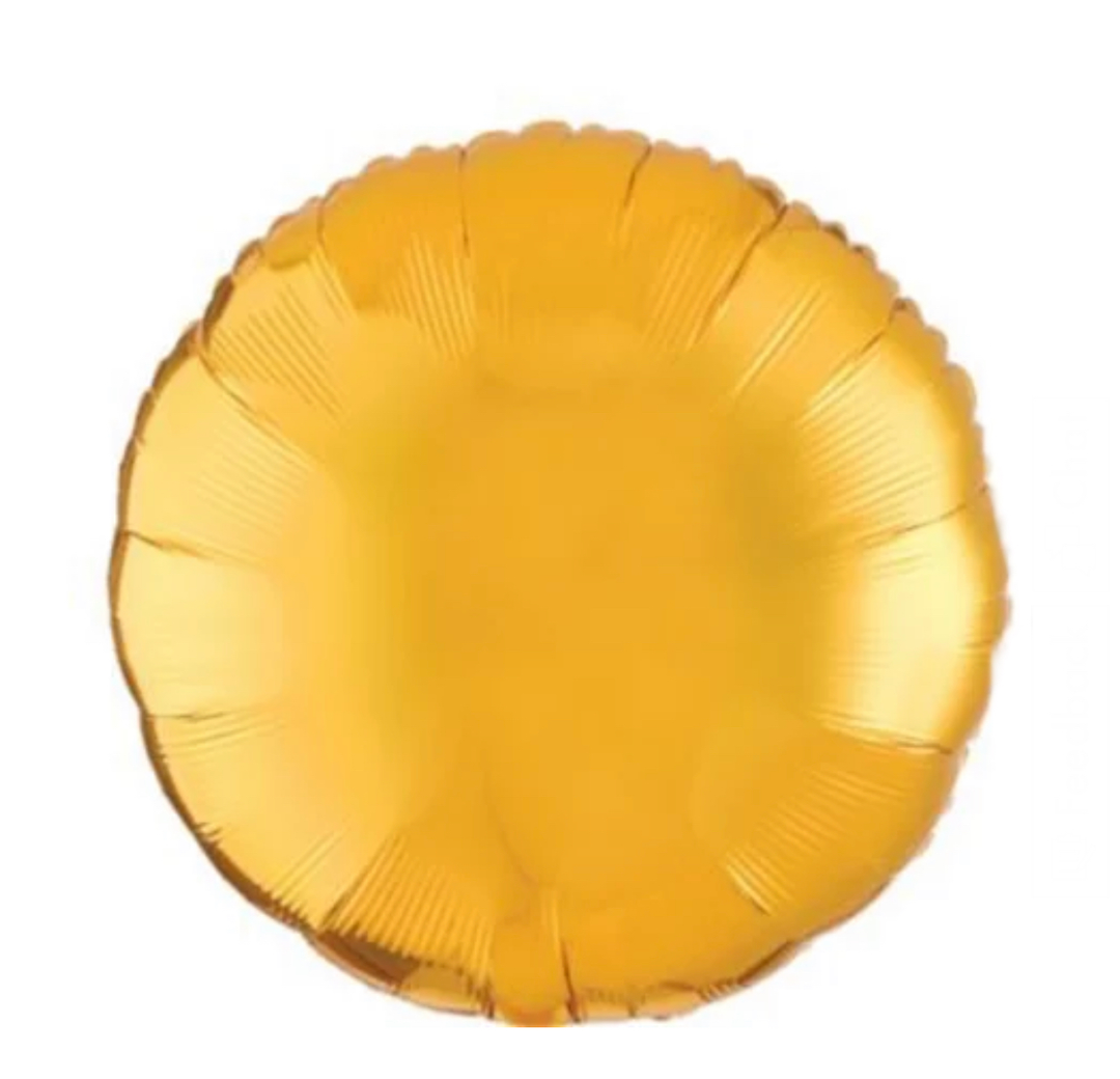 18" Metallic Gold Circle Foil Balloon (1 Count)