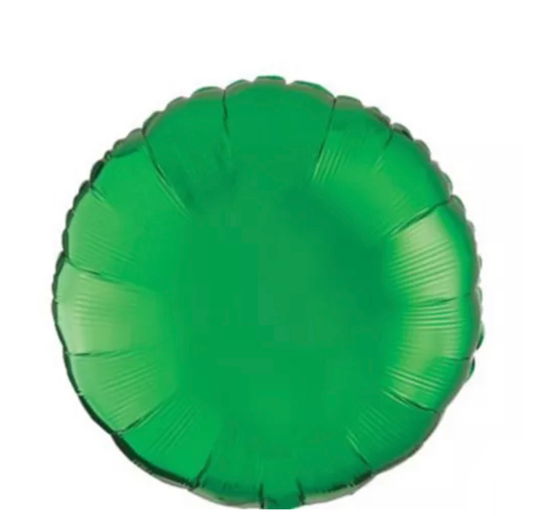 18" Metallic Green Circle Foil Balloon (1 COUNT)