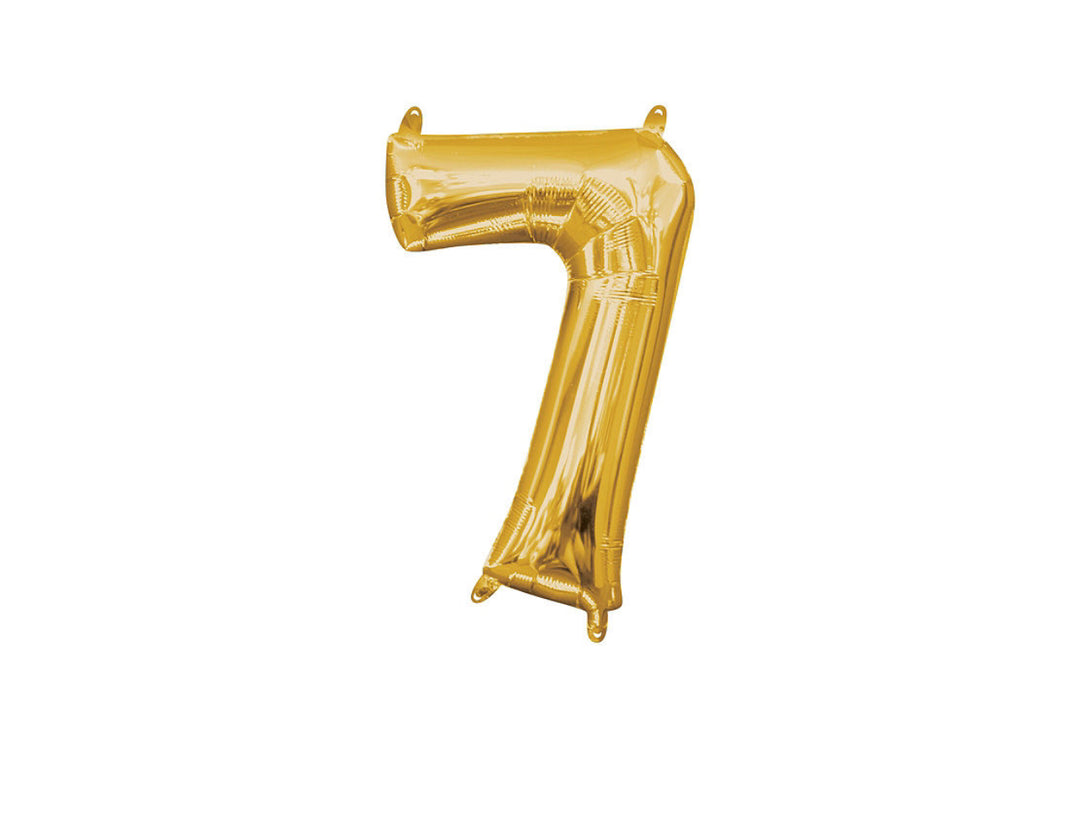 Mini Gold Number 7 Balloon (do not float)