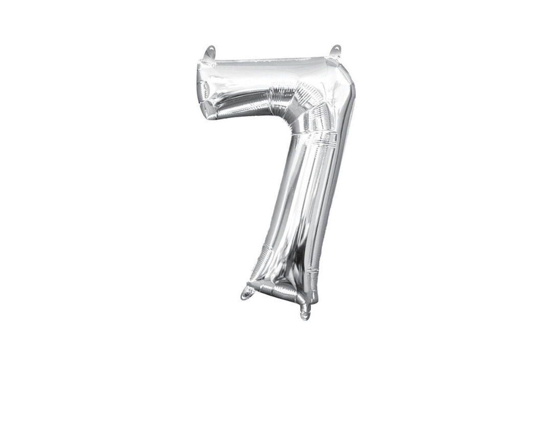 Mini Silver Number 0 Balloon (do not float)