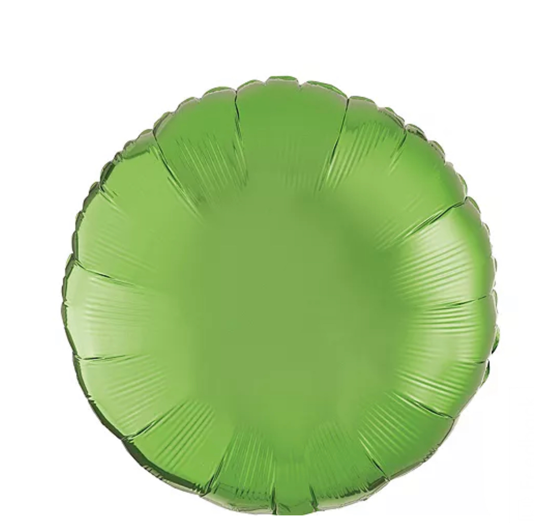 18" Metallic Kiwi Circle Foil Balloon (1 COUNT)