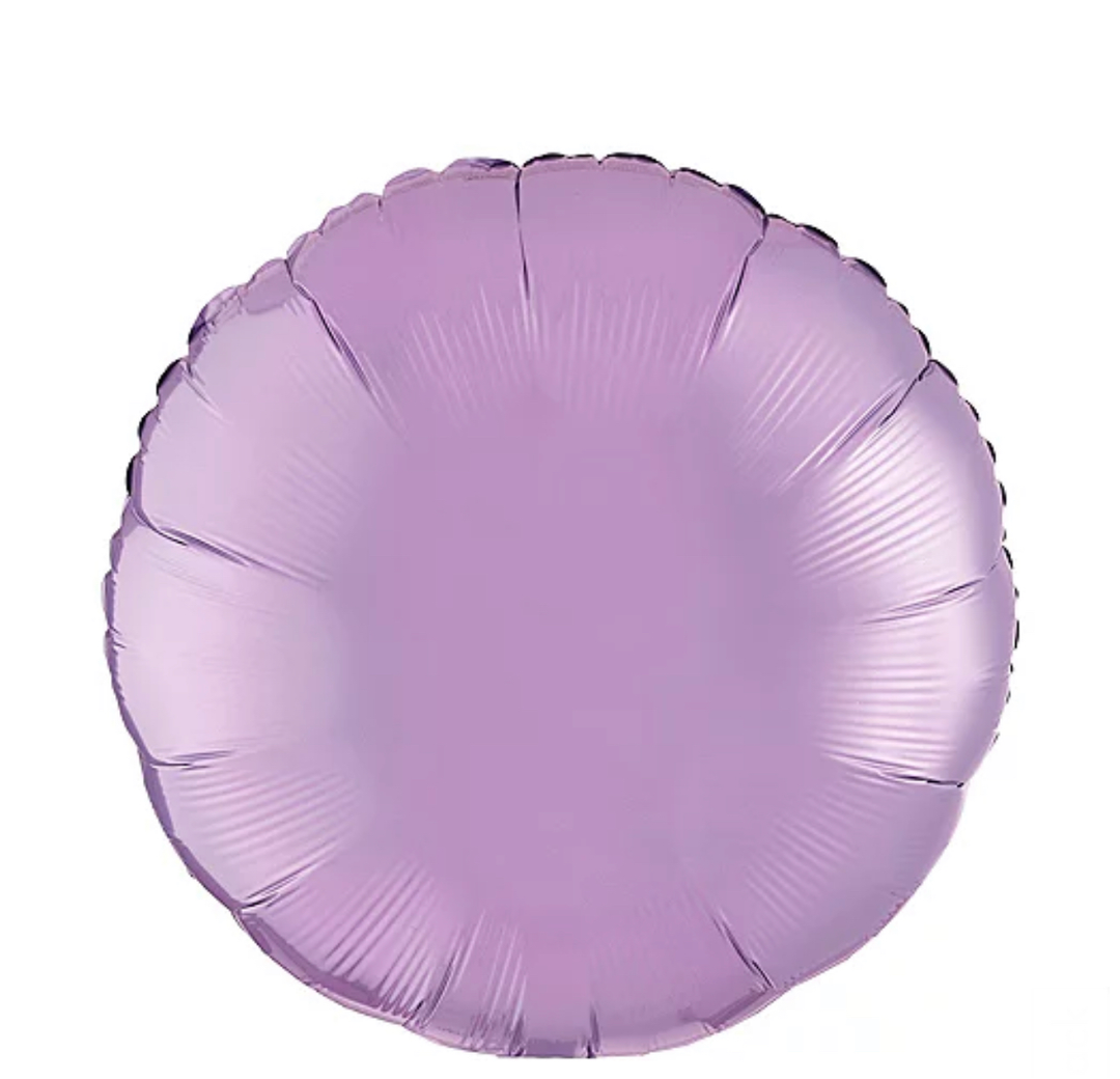 18" Metallic Lavender Circle Foil Balloon (1 COUNT)