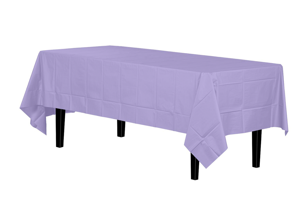 Lavender Rectangle Disposable Plastic Table Cover