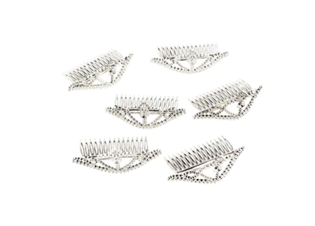Mini Metallic Tiara Combs Party Favors