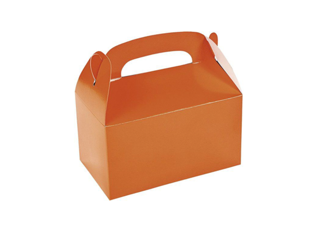 Small Orange Gable Gift Boxes, 8ct