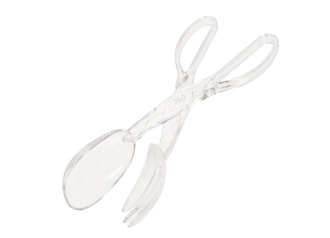 Transparent Plastic Scissor Tongs, 1ct
