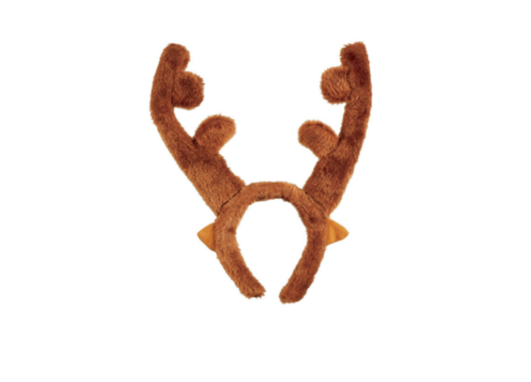 Brown Reindeer Antler Headband, 1ct