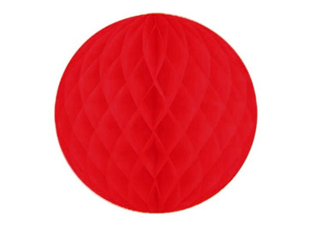 Red Honeycomb Hanging Decoration, 3ct