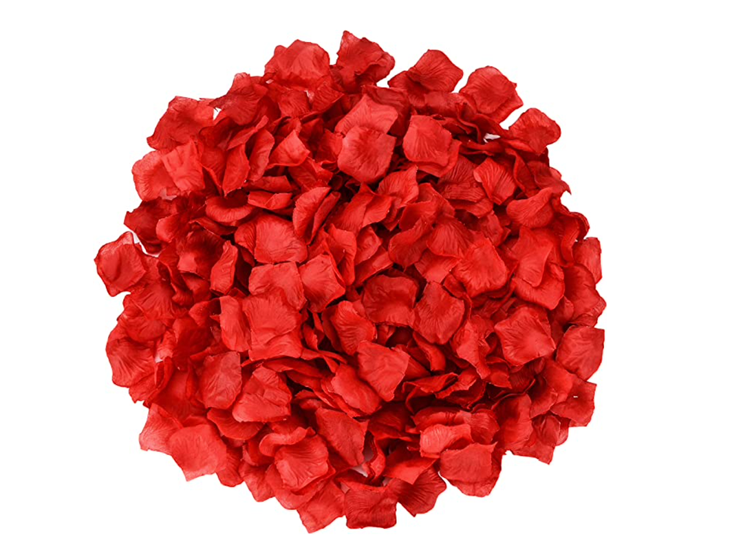 Red Fabric Rose Petals , 300 ct