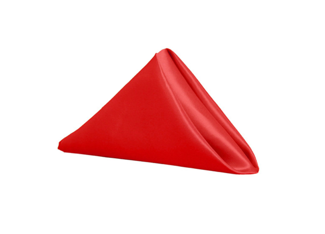 Red Satin Cloth Dinner Napkins
