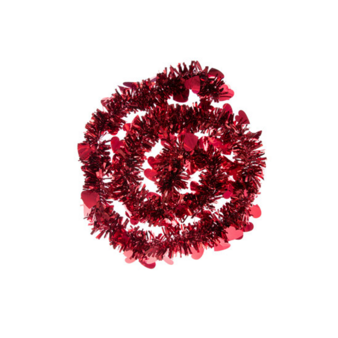 Heart Tinsel Garland 9ft