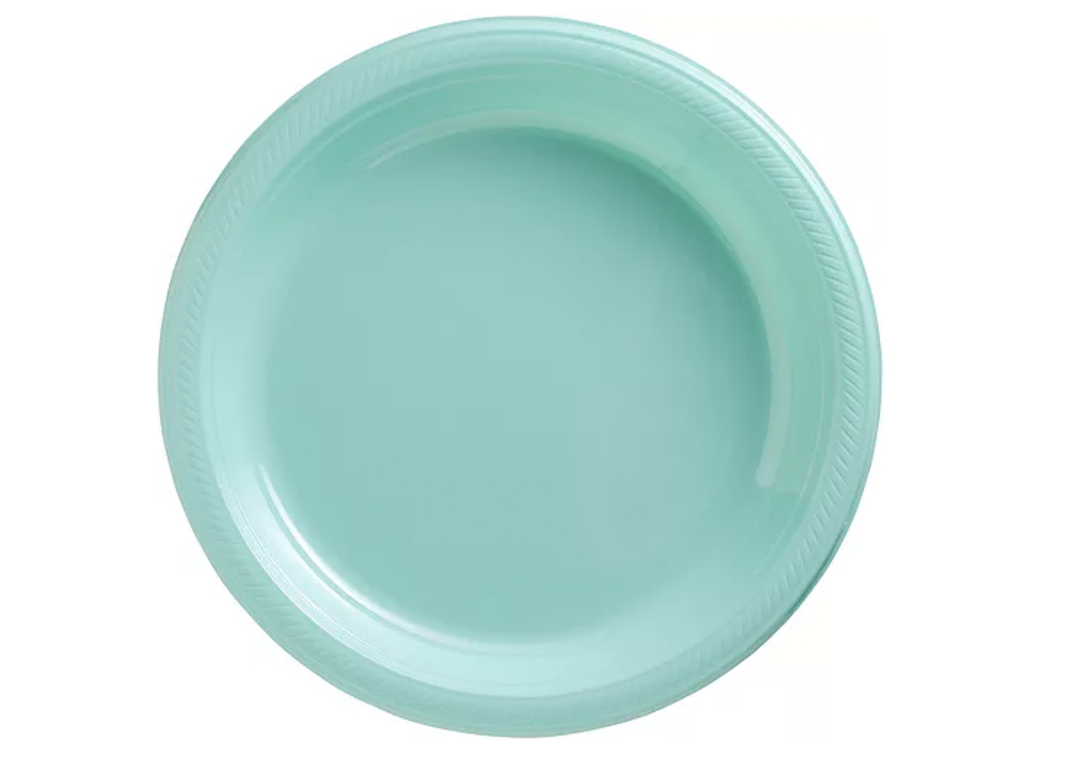 Robin's Egg Dinner Plastic Plates 10.25in
