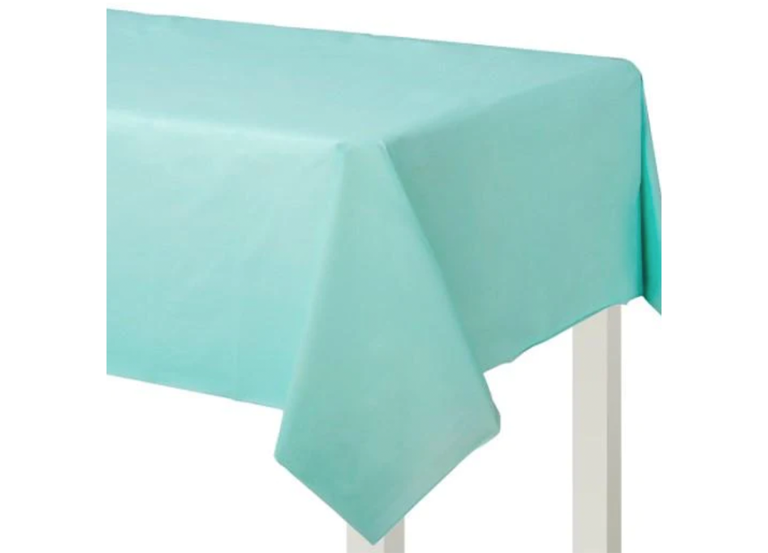 Robin's Egg Rectangle Disposable Plastic Table Cover
