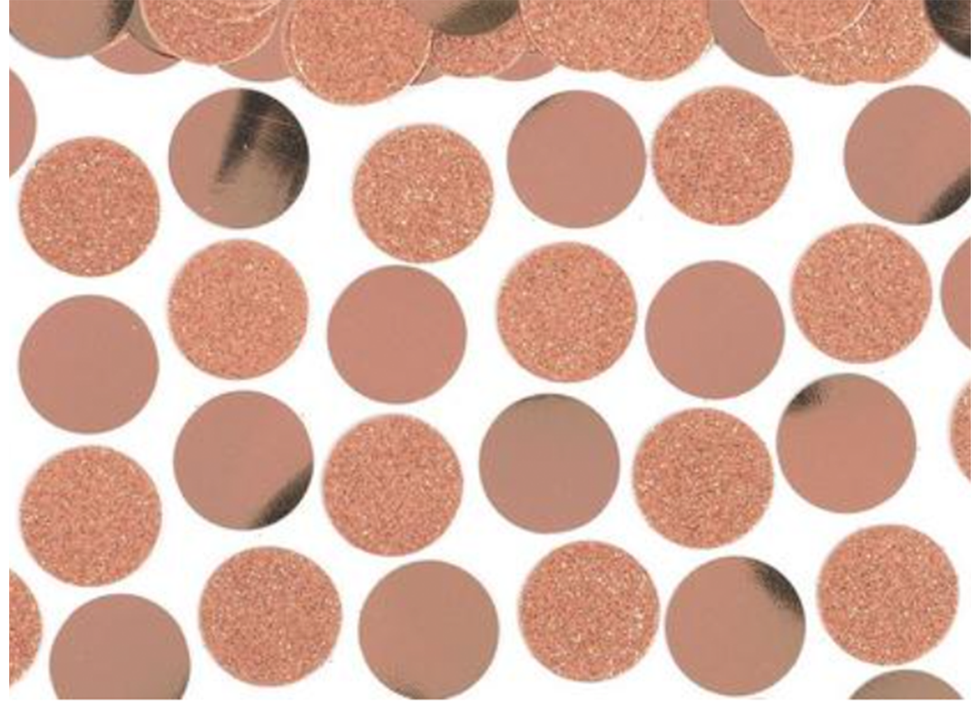 Rose Gold Glitter Circle Confetti