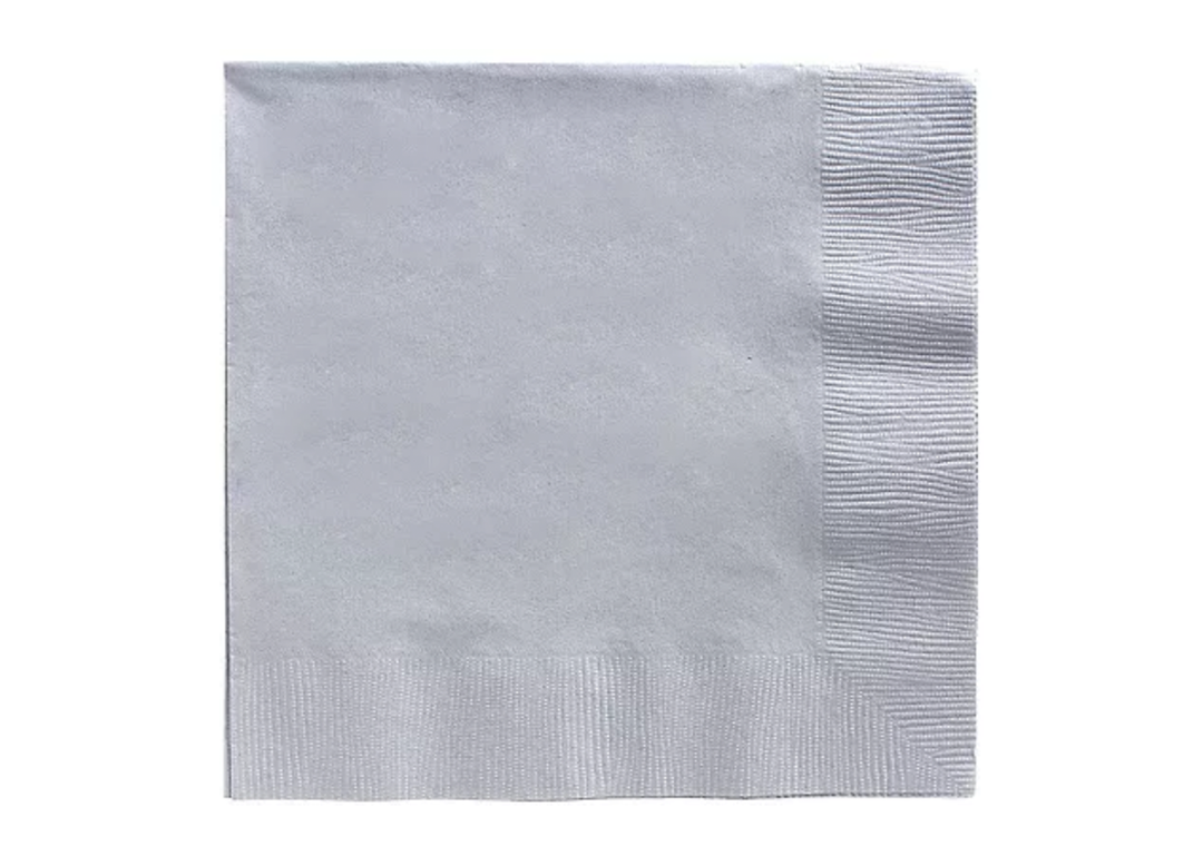 Silver Paper Lunch Napkins