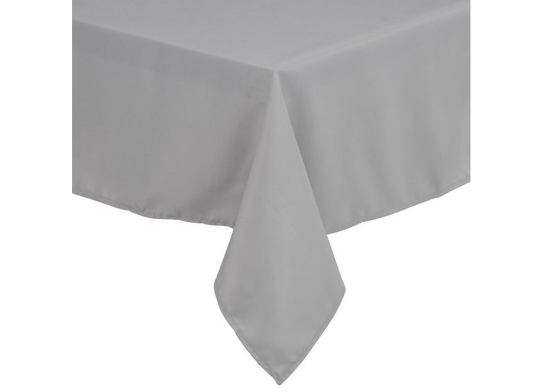 Rectangular Silver Polyester Cloth Table Cover
