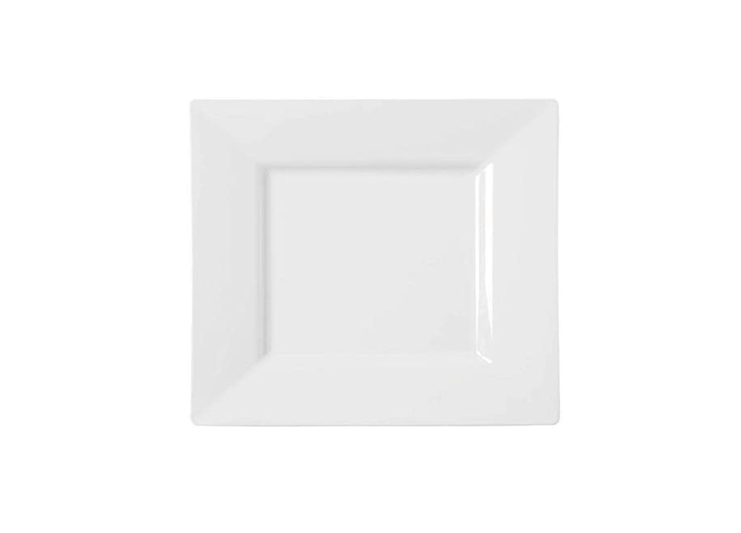 White Plastic Square Dessert Plates, 7in, 10ct