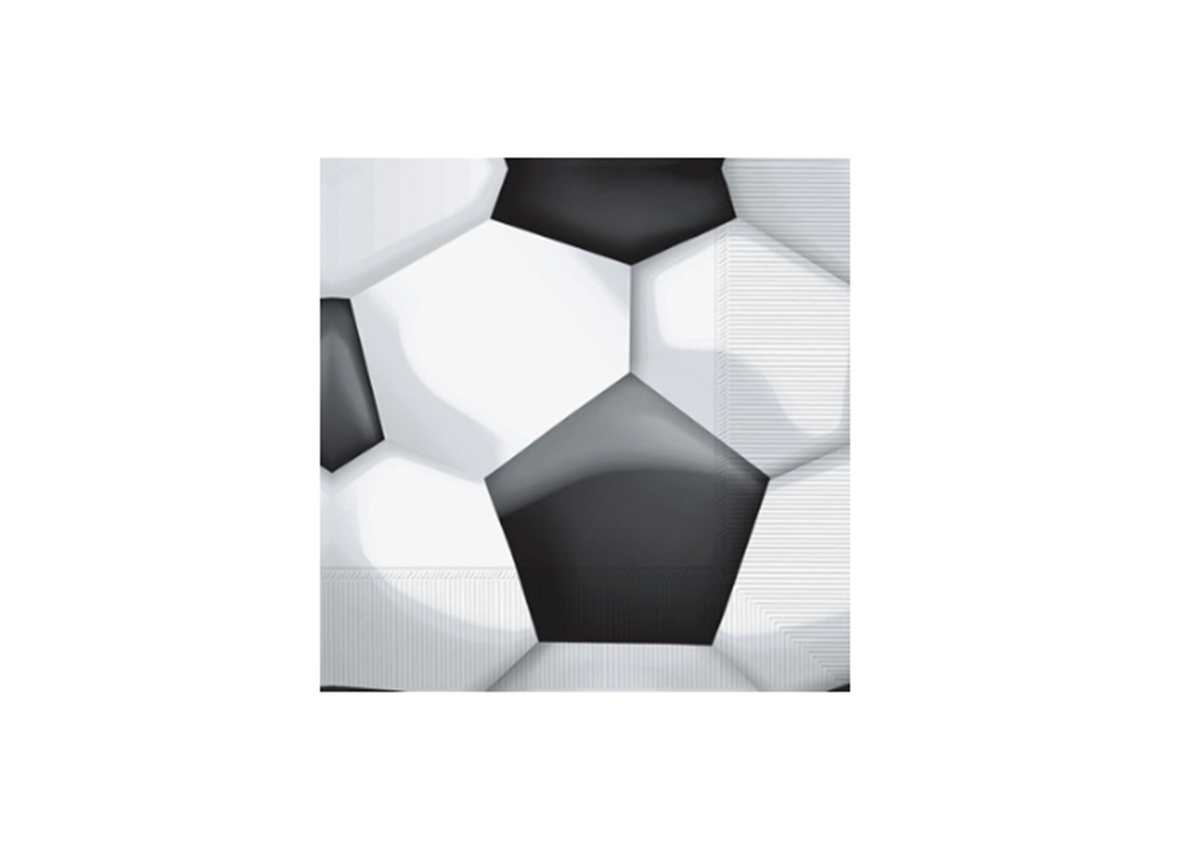 Soccer Paper Beverage Napkins, 5in, 16ct