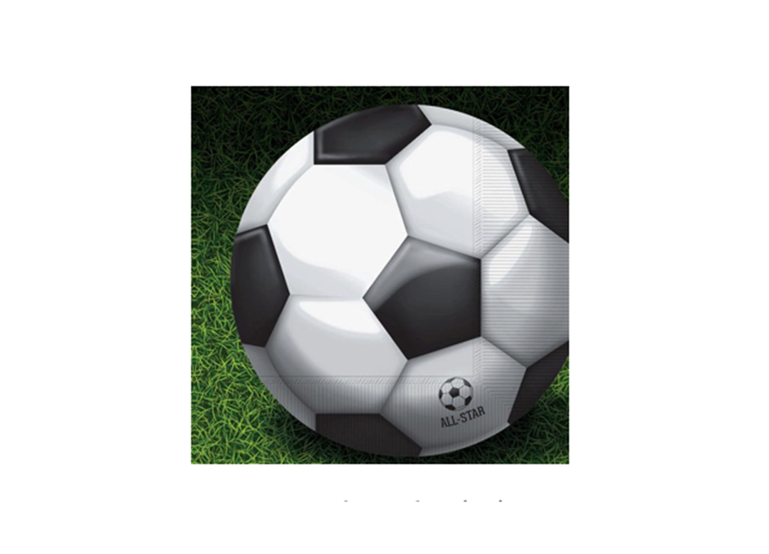 Soccer Paper Lunch Napkins, 6.5in, 16ct