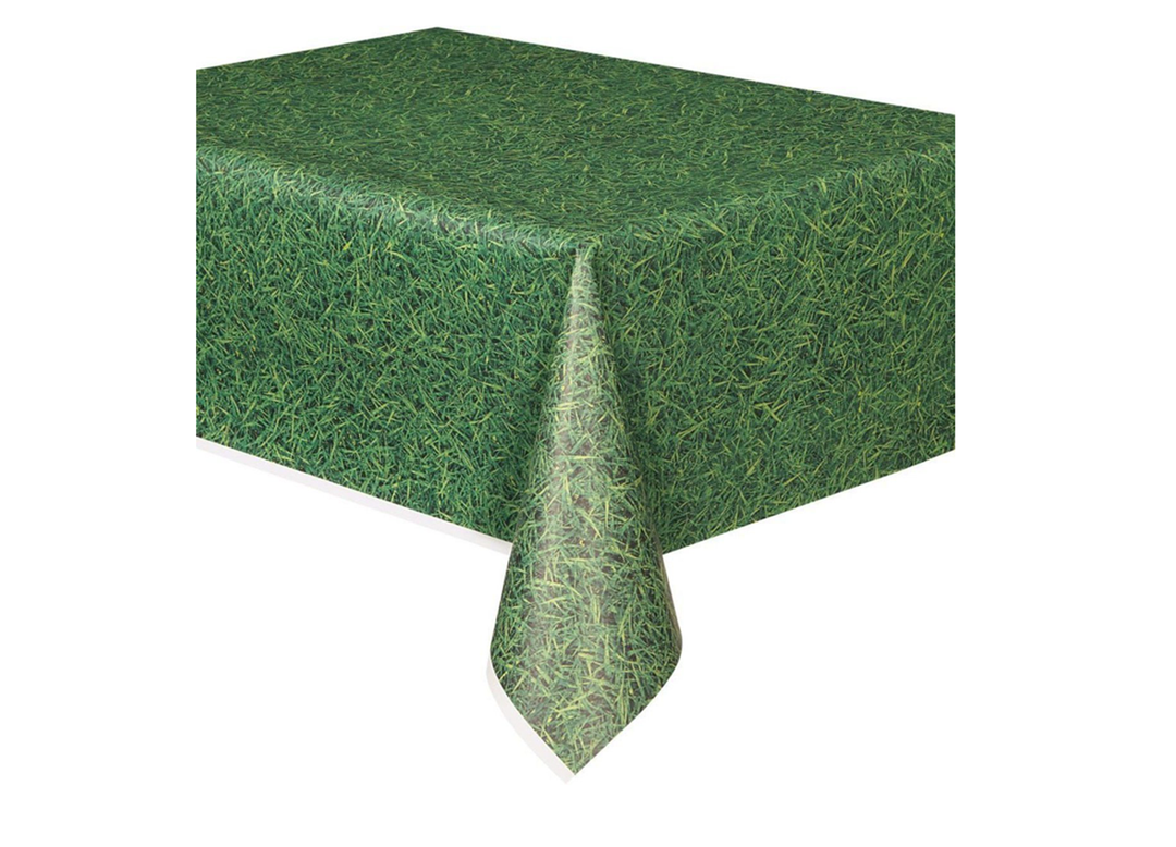 Grass Plastic Rectangle Table Cover, 1ct