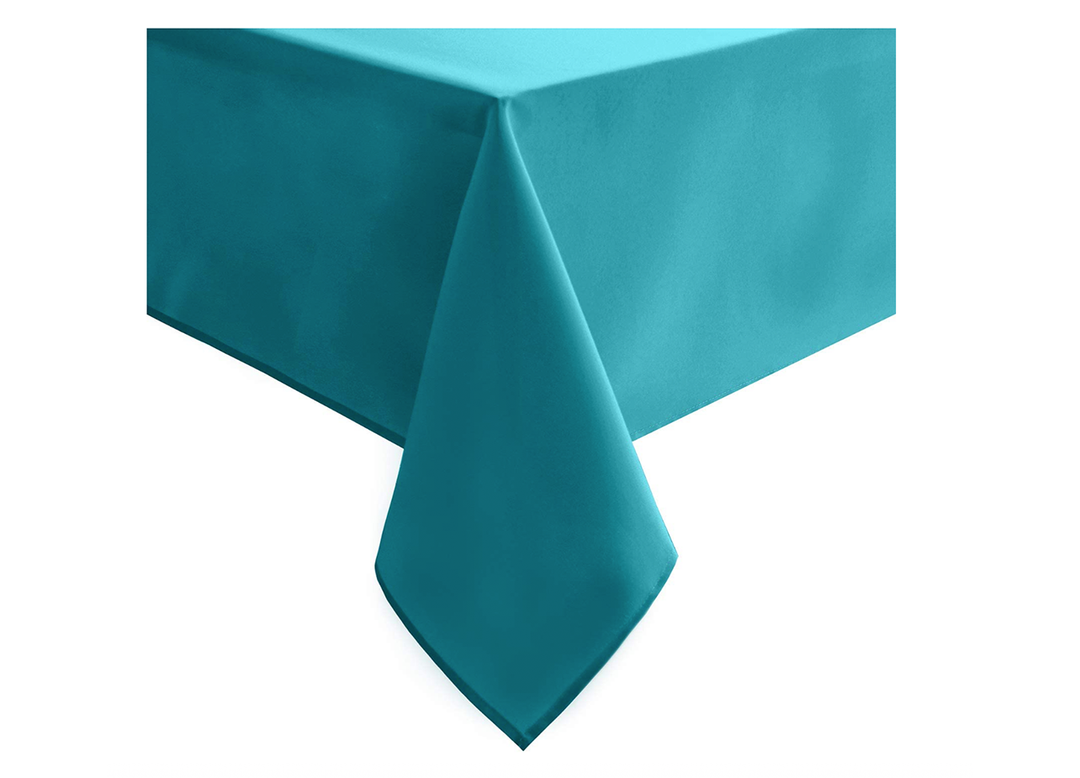 Rectangular Turquoise Polyester Cloth Table Cover