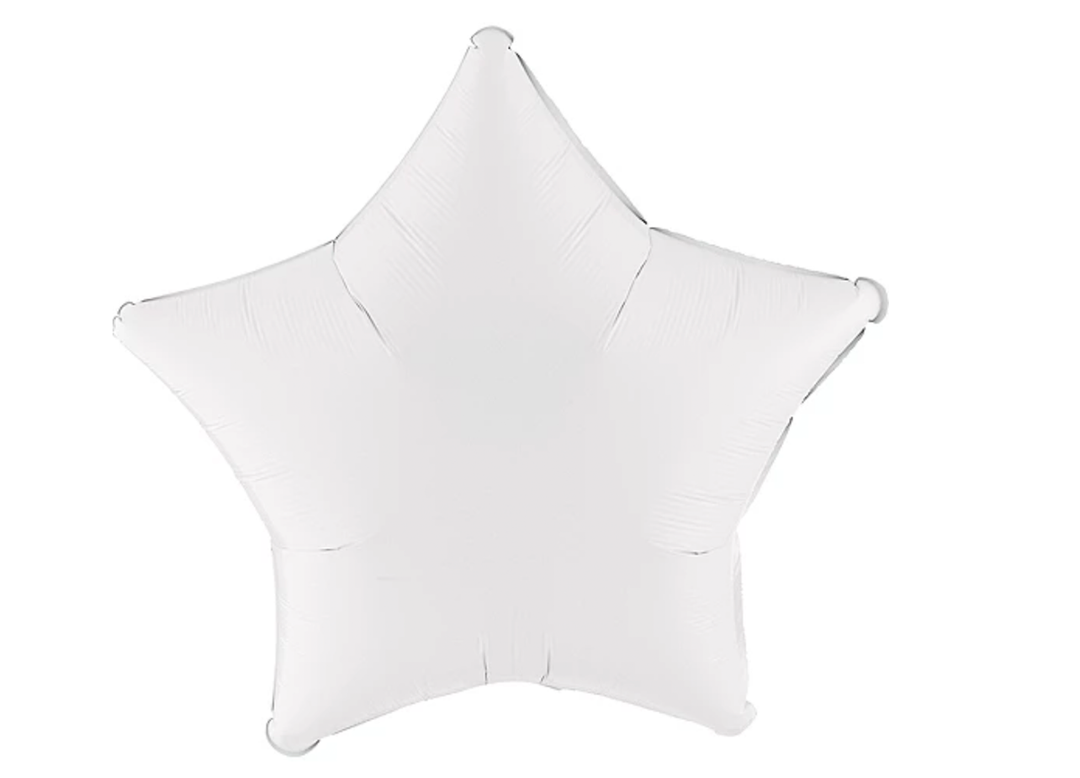 White Star Balloon | Foil Helium Star-Shaped Party Balloon