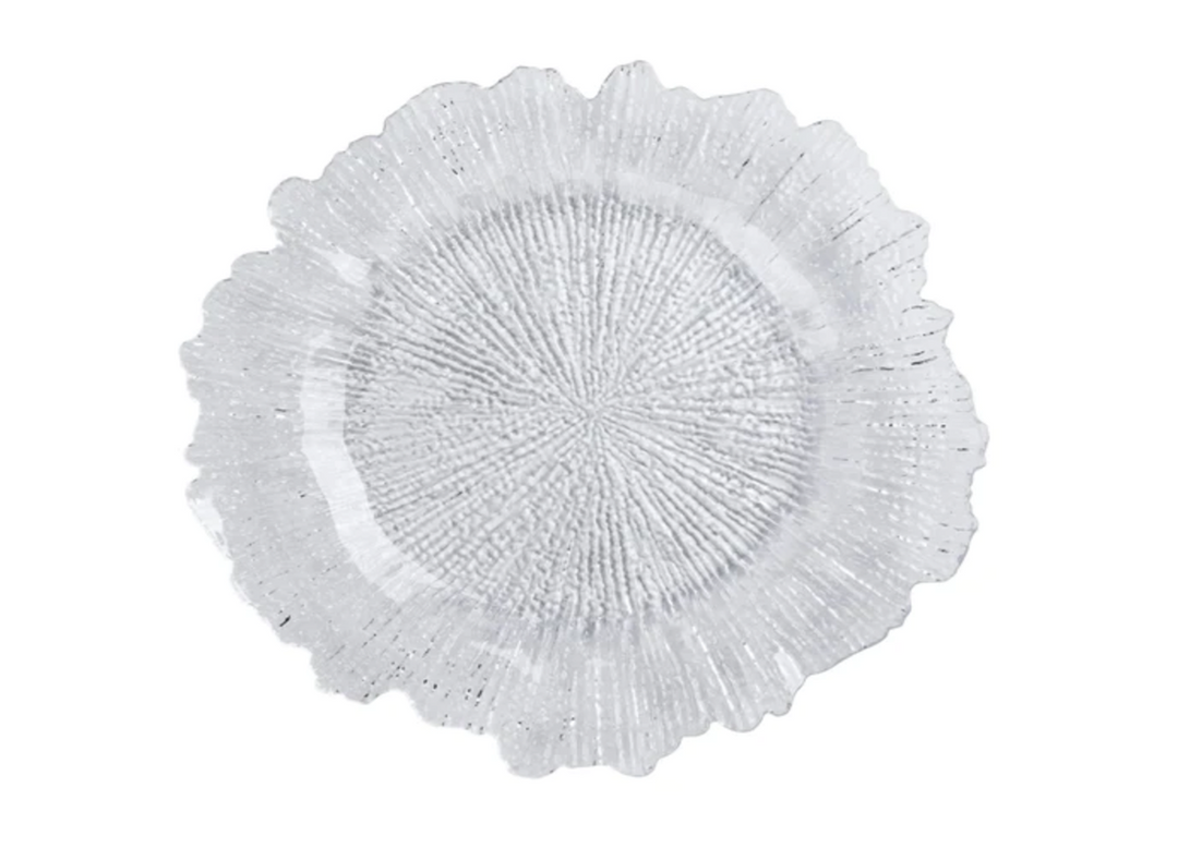 Clear Inspired Reef Acrylic Charger Plate 1ct