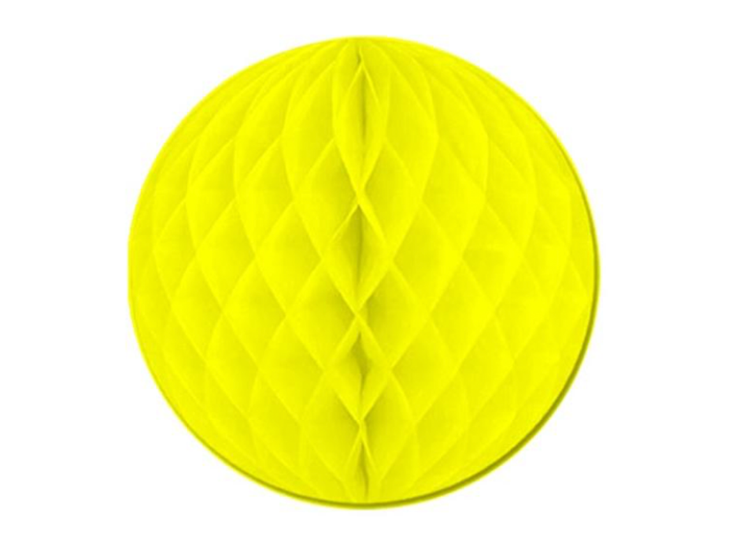 Yellow Honeycomb Hanging Decoration, 3ct