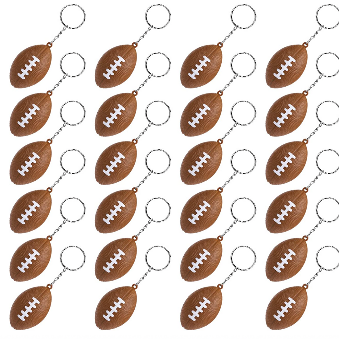 football party favor key chain