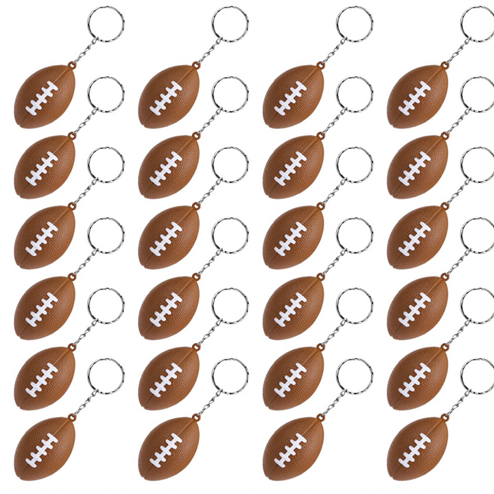 football party favor key chain