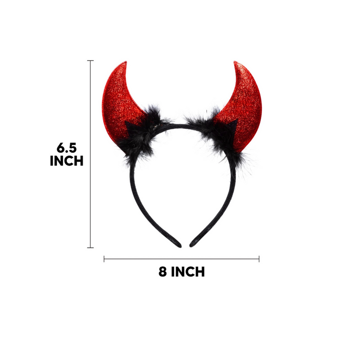 Giltter Red Devil Headband