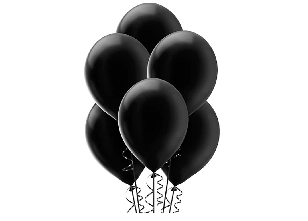 black latex balloons near me