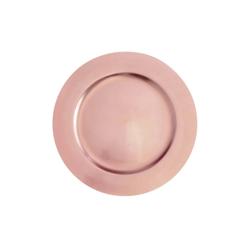 rose gold Set of six rose gold charger plates for weddings and events