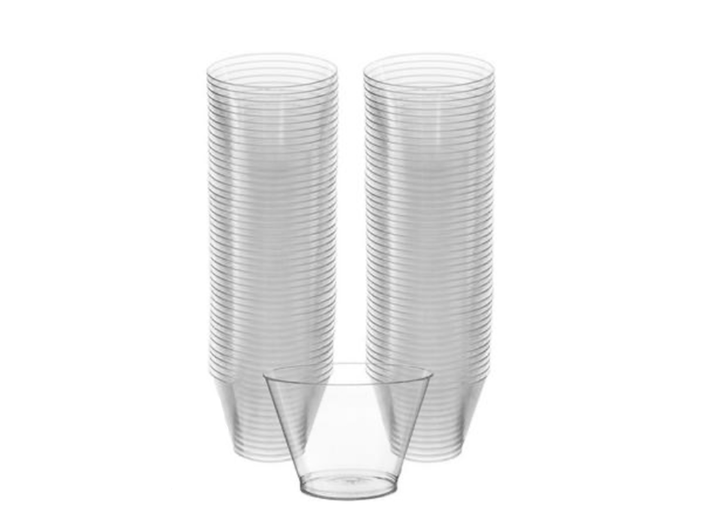 Transparent Plastic Cups, 9oz, 72ct