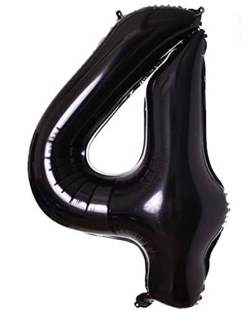 Number 4 balloon