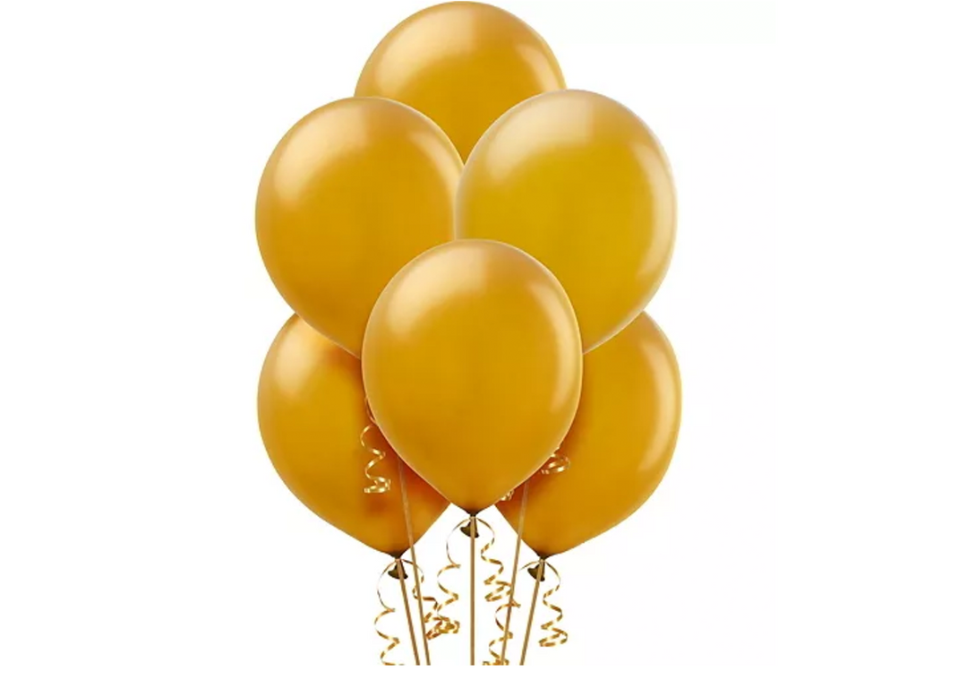 Gold party latex balloons near me 