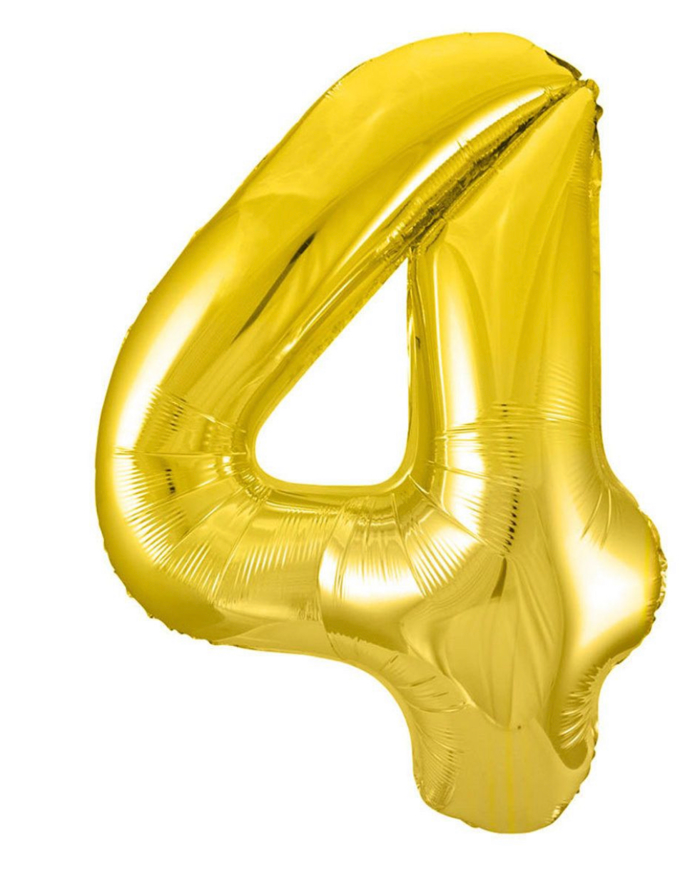 gold number four balloon