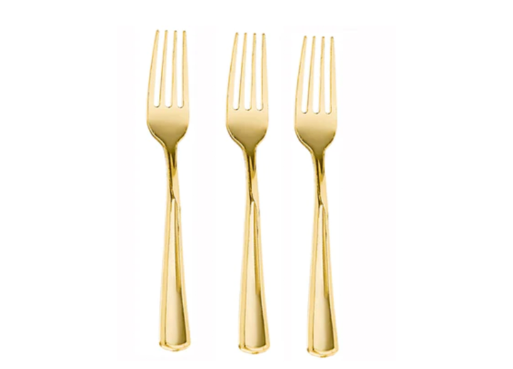 Gold Premium Plastic Forks