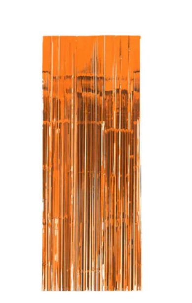 Orange Fringe Curtains Party Photo booth Backdrop