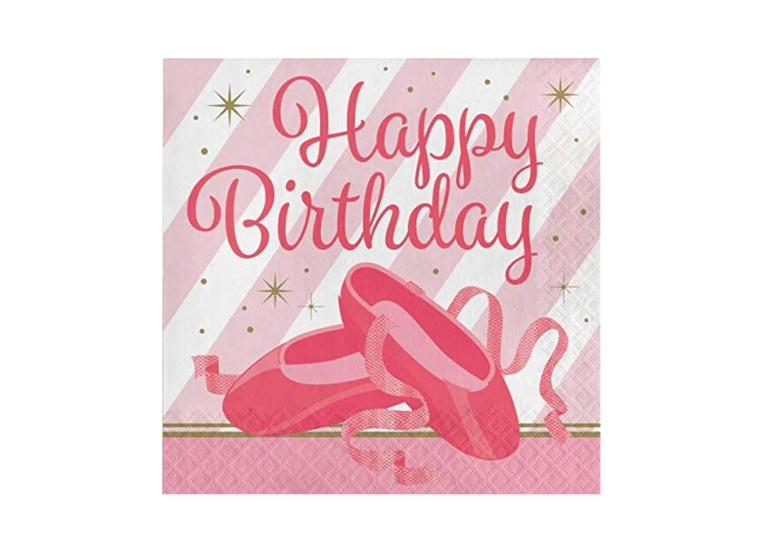 Ballerina napkins for birthday party