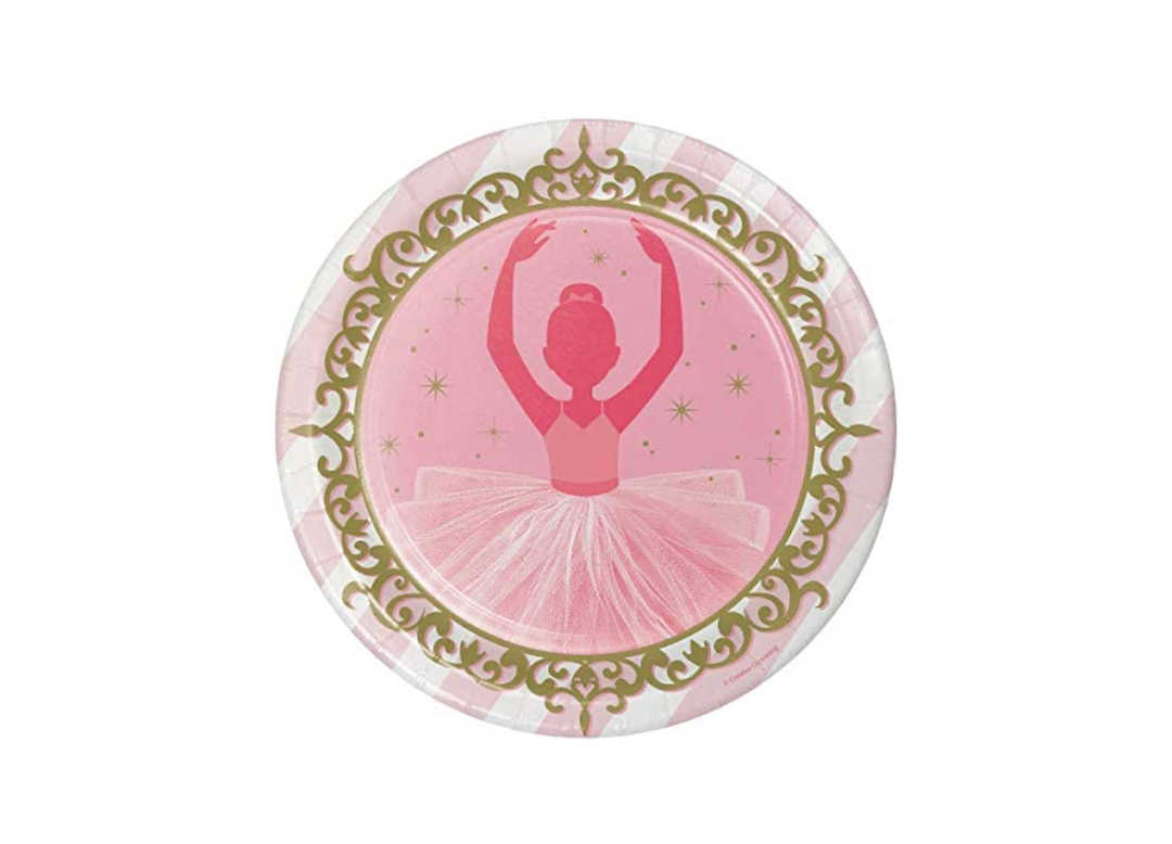 Ballerina plates for a birthday party