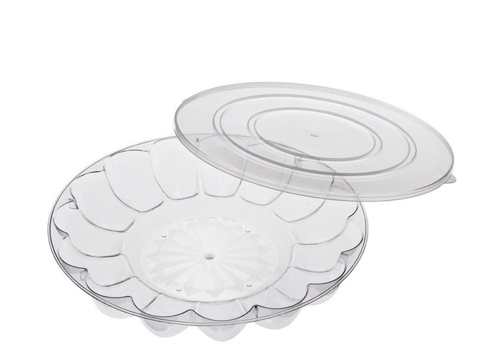 Clear Disposable Plastic Egg Tray with Lid, 1ct